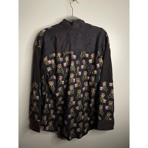 Free People Summer of Surf Pullover Button Henley Top Long Sleeve Size M NEW - Picture 8 of 10